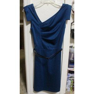 "Foreign Exchange" teal dress